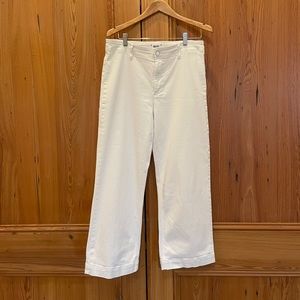 Paige wide leg cropped jeans